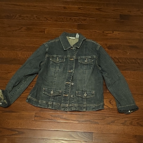 Chico's Dark Denim Jacket - Picture 1 of 4